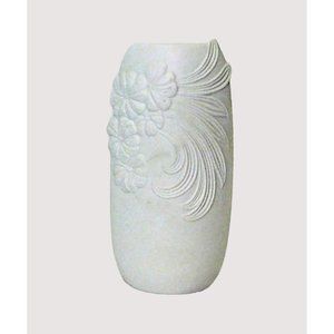 AK Kaiser 739/7 Bisque Vase Signed M. Frey 7" Raised Floral Germany